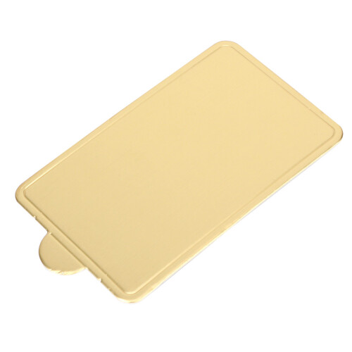 Gold Rectangular Cake Boards 100x60mm 300Pcs for Dessert & Baking Decorations