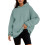 Damen-Hoodie, weicher, dehnbarer Pullover, Mintgrün, XL 1