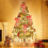 Christmas tree light warm gold bow pendant 4
