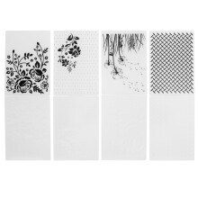 4Pcs Plastic Embossing Folders for Card Making Scrapbooking - 14.7x10.3cm