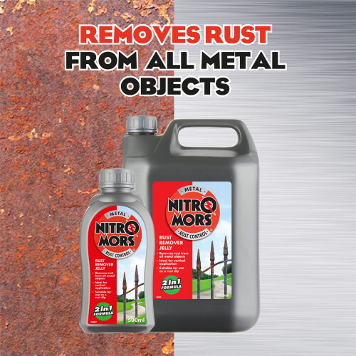 Nitromors Rust Remover Jelly, 2 in 1 Non-Drip Gel Formula, 500 ml 2
