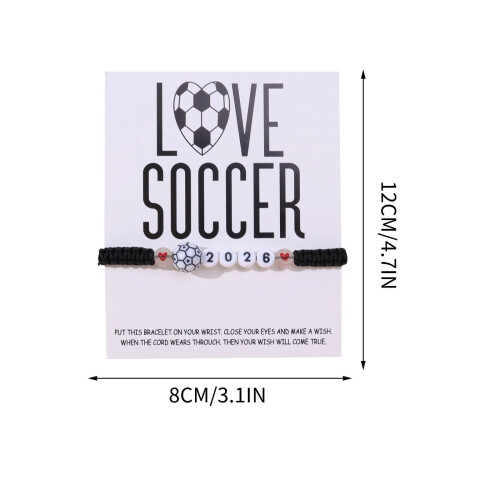 Soccer Charm Bracelet Adjustable Unisex 1 1