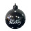 Zwarte PVC-kerstbal met glitter, 60 cm 2