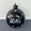 Zwarte PVC-kerstbal met glitter, 60 cm 4
