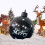 Zwarte PVC-kerstbal met glitter, 60 cm 5