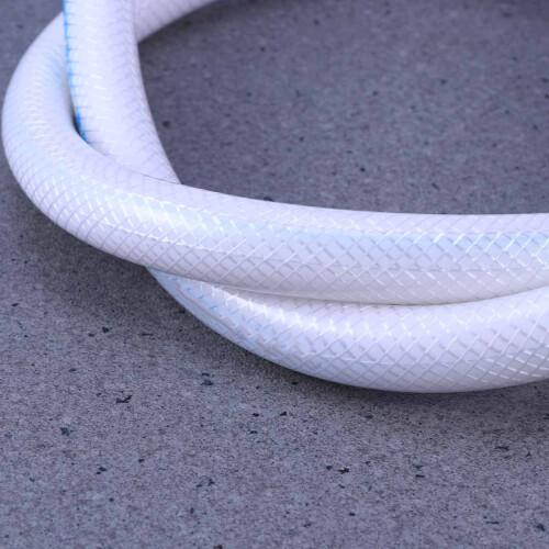 Vatteninloppsslang förstärkt PVC vit 2