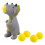 Dinosaur Ball Popper Toy with 5 Soft Foam Balls 3