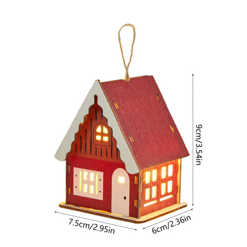 Weihnachtshütte aus Holz mit LED-Beleuchtung 2