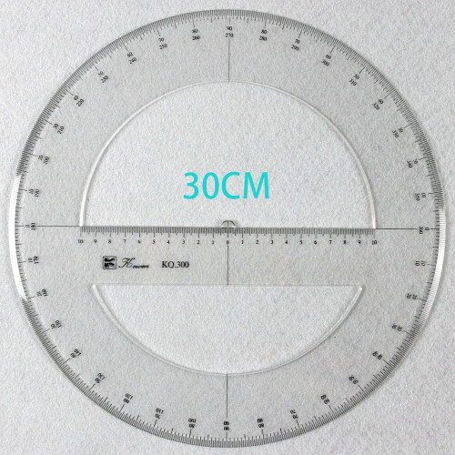 BE-TOOL 360 Degree Protractor Ruler Circle Measuring Tool for Drawing Measure Engineering Plastic 1