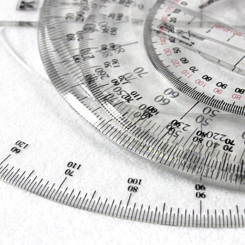 BE-TOOL 360 Degree Protractor Ruler Circle Measuring Tool for Drawing Measure Engineering Plastic 2