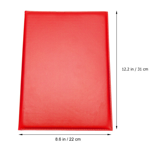 Husă de protecție din piele A4Leather pentru dosar de certificat (roșu) 1