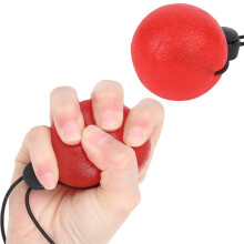 2PCS Silicone Hand Grip Balls for Wrist Exercise, Massage, Recovery, Red 25