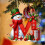 Christmas Snowman Ornament with Initial Letter, Red 3
