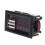 Dobbeltporte 2.4A USB-biloplader Digital LED-voltmeter Spændingsmåler 4