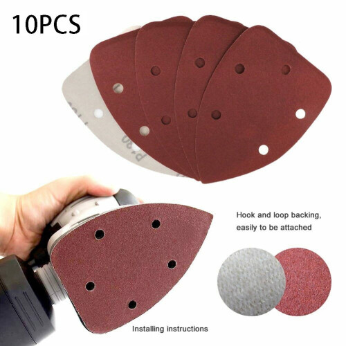 Sandpaper Triangle Discs 140 x 90 mm 5-Hole 10 pcs 1