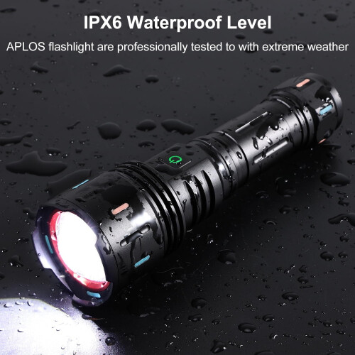 Επαναφορτιζόμενος φακός F60Zoom 6000Lumens 5 λειτουργίες 2