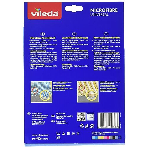Vileda Vileda Universal Multi-Purpose Microfibre Cloth, 4er Packung 1