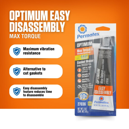 27036 Optimum Grey Gasket Maker 3 oz 1