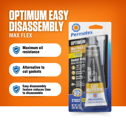 Permatex 27037 Optimum Black Gasket Maker 3.35 oz, 1 Pack 2