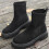 Damen-Ankle-Boots mit Blockabsatz und eckiger Zehenpartie, Größe 6,5 US 7