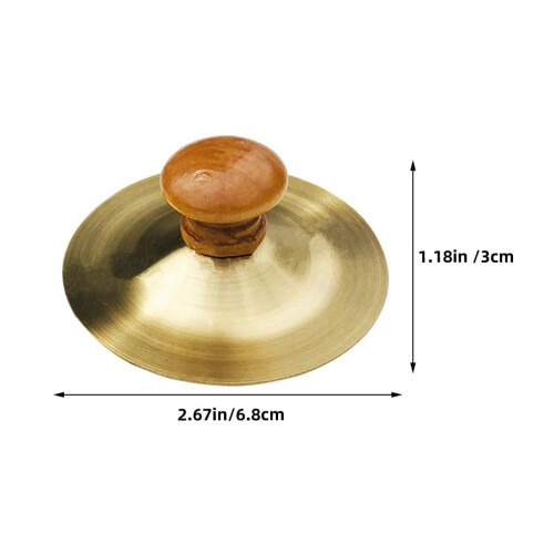 Supvox2Pcs Crash Cymbals για παιδιά σε χρυσό μέταλλο κατάλληλο για σκηνικές εμφανίσεις 1