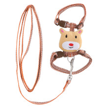 Adjustable Orange Cat Harness & Leash, Escape-Proof, Fits 3kg