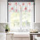 Red Orange Coastal Kitchen Curtains with Valances 24 inch 3