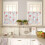 Red Orange Coastal Kitchen Curtains with Valances 24 inch 4