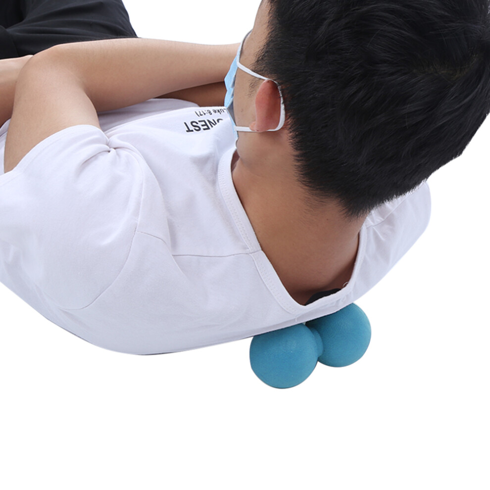 Blue 2Pcs Silicone Peanut Shape Massage Balls For Muscle Relaxation, 12.1Cm