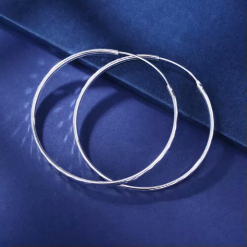 Örhängen i sterlingsilver med rombform, 45 mm 2