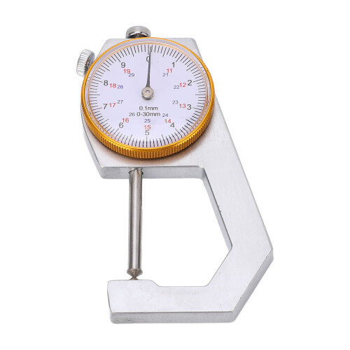 Thickness Gauge Tool Round Dial Indicator Handheld Portable Tester Caliper 0.1mm Resolution 0?30mm Range Pointed End 1