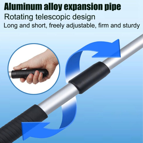Car Windscreen Cleaner Car Window Cleaner with Extendable Long Handle and 4 Washable Reusable Microfiber Pads, Windshield Cleaning Tool, Auto Interior 2