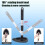 Car Windscreen Cleaner Car Window Cleaner with Extendable Long Handle and 4 Washable Reusable Microfiber Pads, Windshield Cleaning Tool, Auto Interior 5