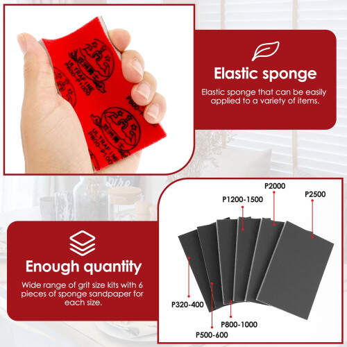 Sanding Sponge Pads 320-2500 Grit 36PCS 2
