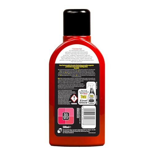 T-Cut Colour Fast 3-in-1 Paintwork Renovator, Light Red, 500ml 1