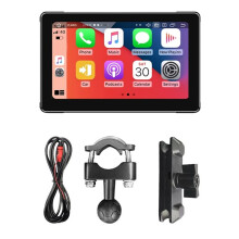 7-Inch Motorcycle Navigation Screen Portable Monitor IPX8 Waterproof for CarPlay Android Auto Wireless Display Screen