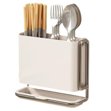 Kitchen Countertop Cutlery Holder Wall Mounted No Drill Chopstick Organizer Rack Kitchen Utensil Drain Storage Rack A