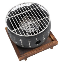 Japanse Stijl Grill Draagbare Japanse BBQ Grill Ronde Voedsel Houtskoolfornuis Huishoudelijke Barbecue Gereedschap voor Kamperen