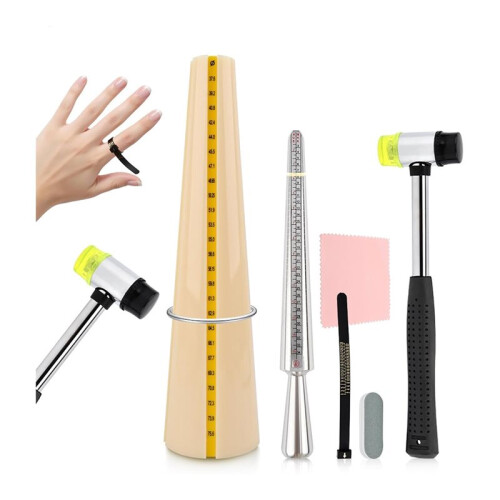 Jewelry Ring Sizer Tools Including Ring-Mandrel Sizer, Adjust Ring-Sizer Guage Making Tool for Jewelry Makers DIY