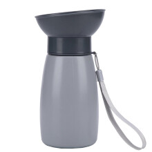 Pet Dog Water Bottle Hiking Puppy Portable Leakproof Drinking Bowls Leakproof Drinking Bowl for All Dog Breeds Greay
