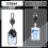 2Pack Heavy Duty Extendable Key Chains, 2 Removable Lanyards and 2 ID Sleeves, Retractable ID Card Holder 3