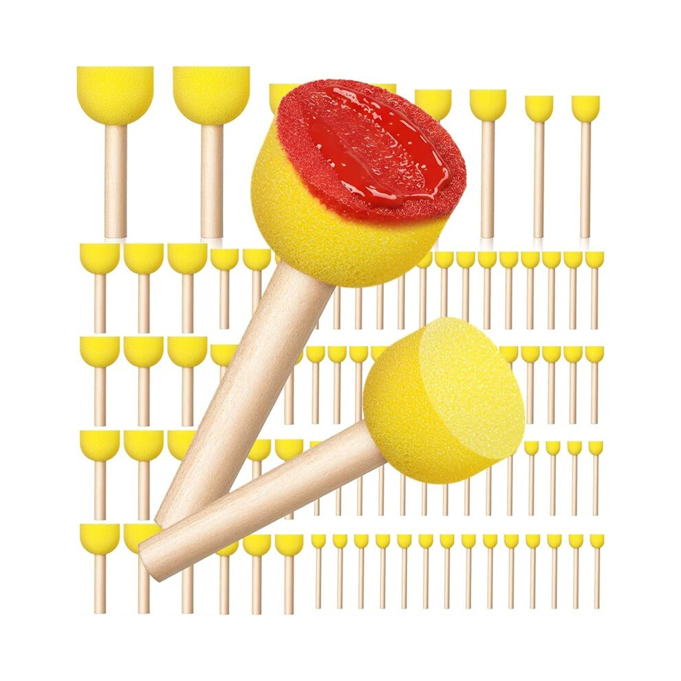 90Pcs Round Sponges Brush Set,4 Sizes Paint Brush for Painting Foam Paint Brushes Stencil for Acrylic Painting Kids Arts-image-OPC-PVP25XT-NEW