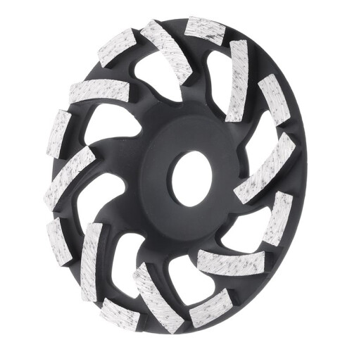Discos de Desbaste de Concreto de 5 Polegadas para Remoção de Revestimento Epóxi, com Eixo de 7/8 de Polegada e Segmentos Diamantados.
