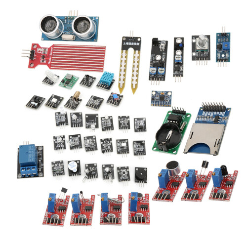 45pcs Sensor Modules Starter Kit DIY Development PCB Board Set