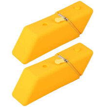 Estuche de Lápices de Silicona de Gran Capacidad para Estudiantes, 2 Unidades, Organizador de Papelería Rectangular Degradado, Bolsa para Lápices,