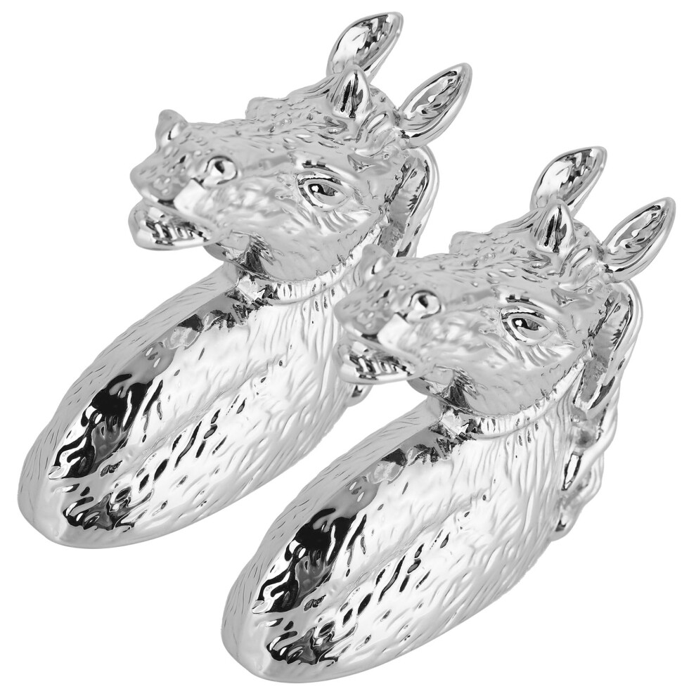 Silver Horse Head Kitchen Door Pulls 2Pk 7444352027392