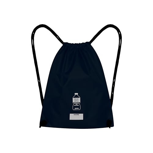 Zoggs Zoggs Unisex Sling Bag Drawstring Rucksack, Black, One Size UK 1