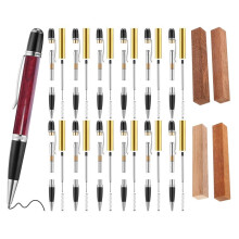 12-Pack Woodturning Pen Kit, Including 7mm Slim Pens with Refills and Blanks, for Lathe Turning, Kit for DIY Crafts. C