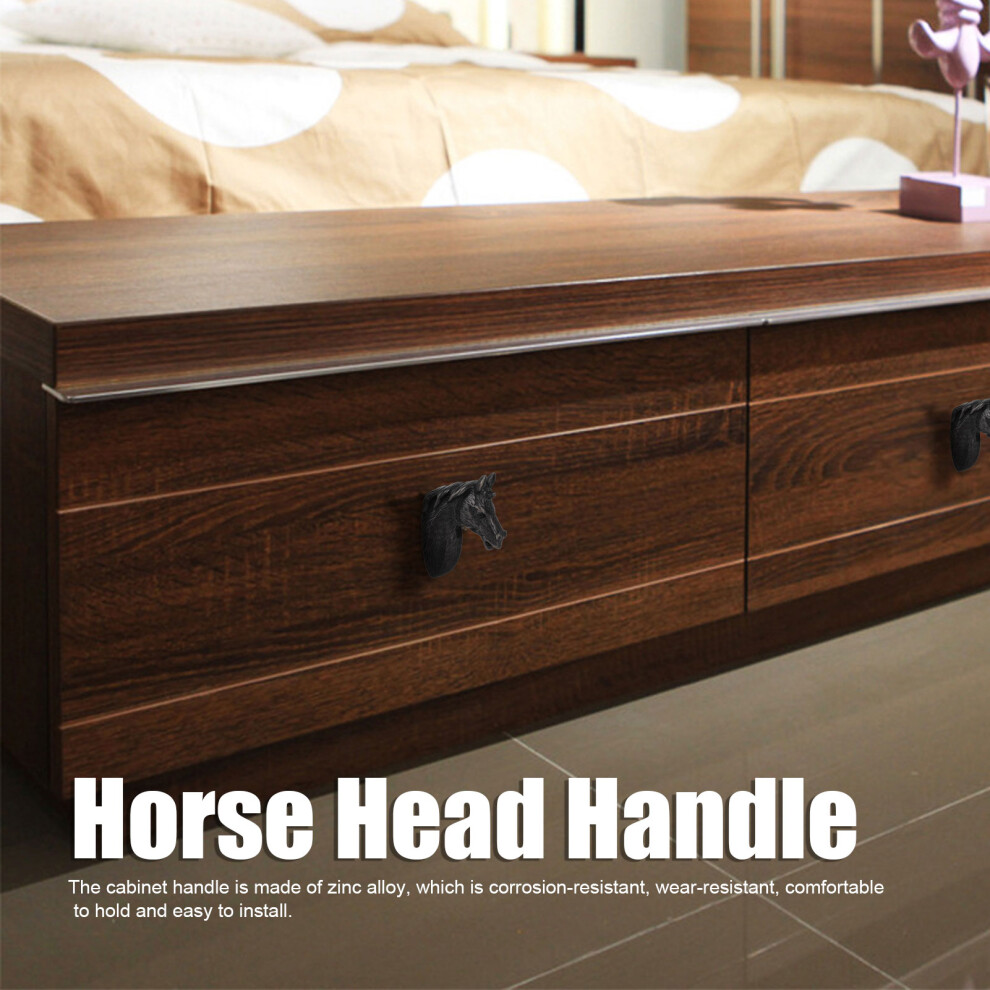 Horse Head Brass-Like Cabinet Handles 2 Pack 7444352504831