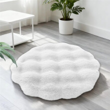Dog Crate Cushion Round Machine Washable Anti Slip Puppy Kitten Crate Cushion Warm Mat for Camping Travel Shelter A